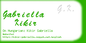 gabriella kikir business card